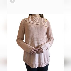 Calvin Klein Blush Pink Cowl Sweater, Size XL. Valentine's Day